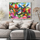DIY Bird Flower Oil Paint by Numbers Kit Drawing on Canvas Pictures Home Deco