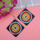 5D DIY Diamond Painting Earrings Double-sided Square Drop Earrings (RZ012) Newly