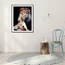 5D Diamond Painting Lion Mom and Son Full Round Drill DIY Mosaic Rhinestone