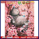 Tree Sleeping Cat Oil Paint By Numbers Kits Canvas Picture for Adults Children