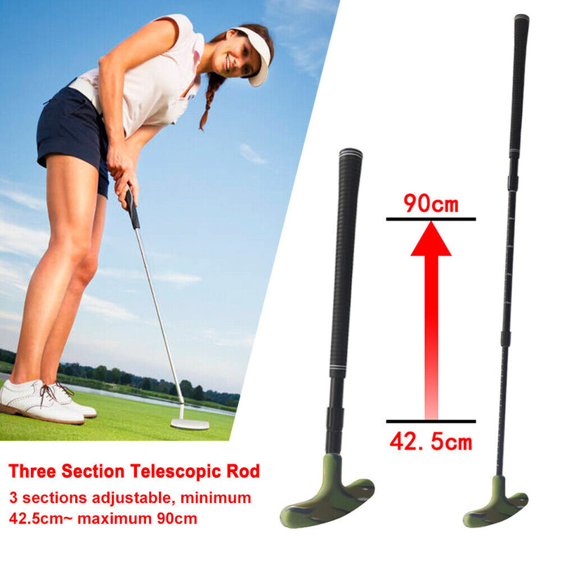 Golf Putter 2 Way Right Left Handed Telescopic Golf Training Putter (Black)