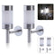 2 STAINLESS STEEL SOLAR POWERED LED WALL LIGHT FENCE LAMP OUTDOOR LIGHTS GARDEN