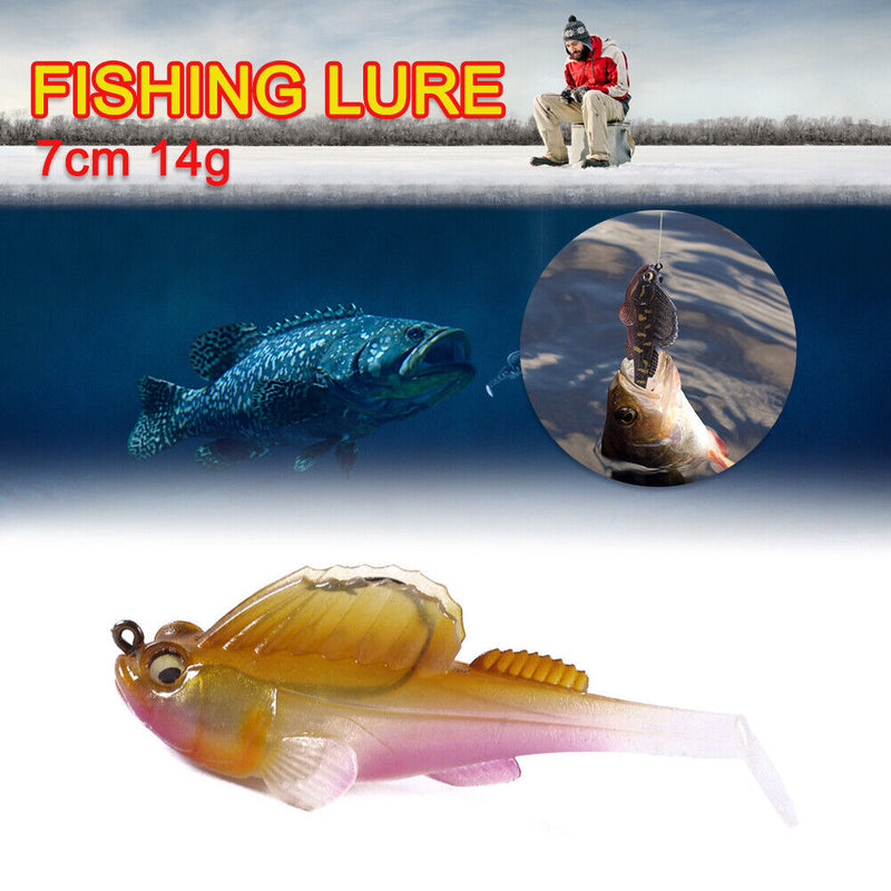 T Tail Jumping Fish 4cm 14g Lures Plastic Artificial Wobbler Soft Fishing Bait