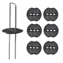 20 Pieces U-Shaped Ground Nails Gaskets for Lawns Fixed Nails U-Shaped Nails