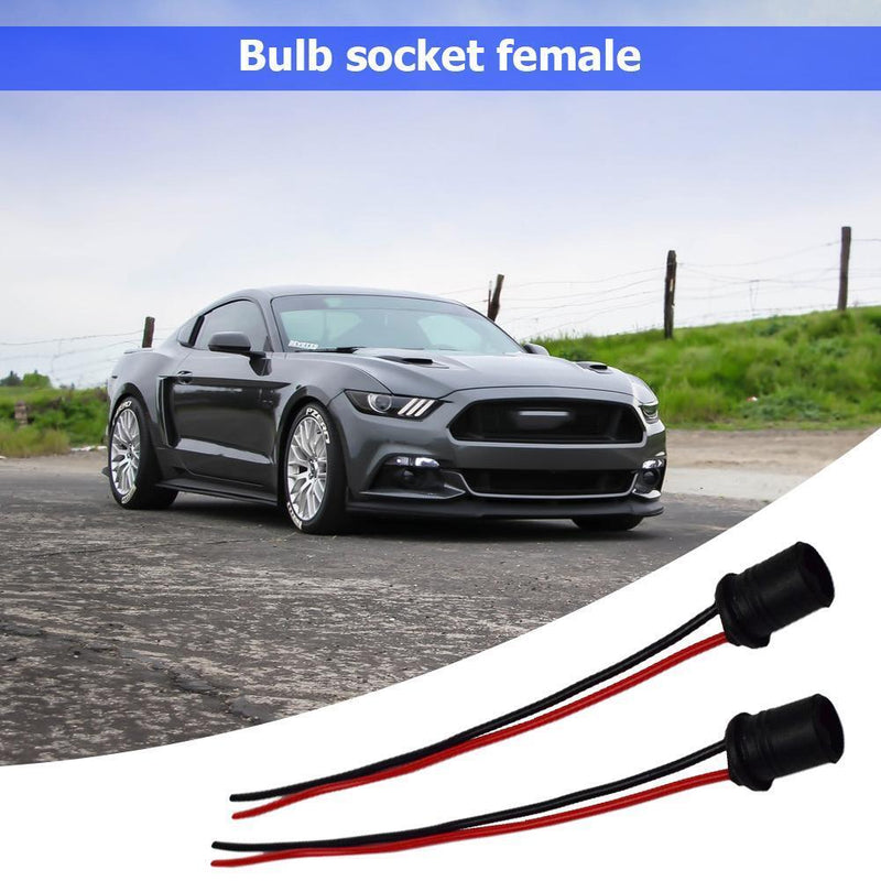 2pcs T10 W5W 147 501 LED Bulb Holder Adapter Harness Female Plugs Connectors