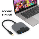 USB-C to HDMI-compatible PD USB3.0 4K HUB Adapter for Switch (Black Grey)