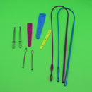 9pcs Needles Threader Wearer Clip Set Plastic Elastic Band Household Sewing Tool