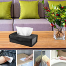 Car Tissue Box Large-capacity Auto Paper Towels Holder PU Leather for Office