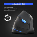 ZELOTES F-35A Wireless Vertical Mouse 2400DPI Optical Mice for Home Office Gamer