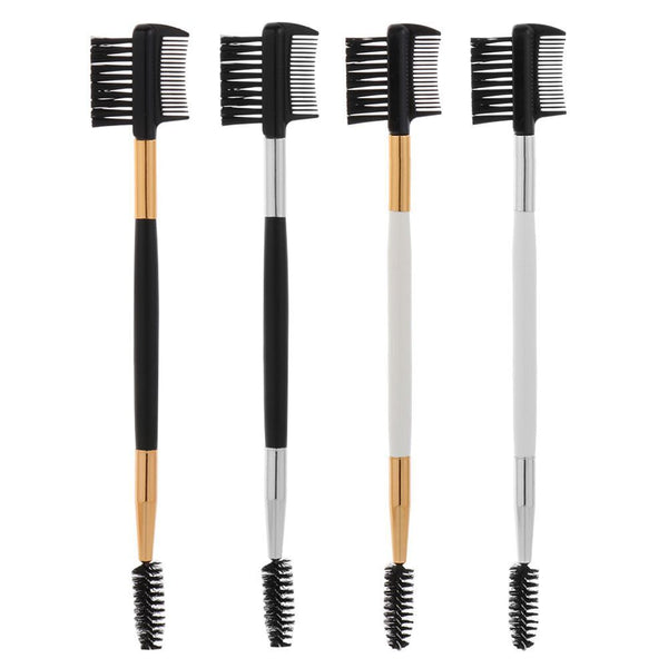 Dual Purpose Double Head Eyebrow Comb Cosmetic Tools Eyelash Curl Makeup Brush