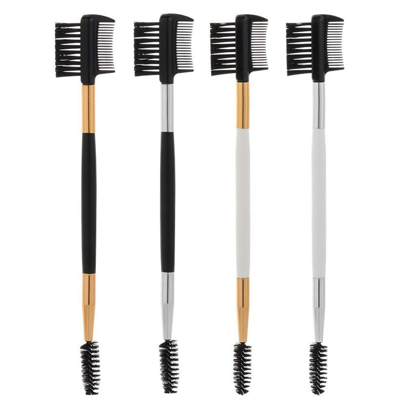 Dual Purpose Double Head Eyebrow Comb Cosmetic Tools Eyelash Curl Makeup Brush