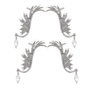 Stud Earrings Elegant Drop Ear Stud Rhinestone Angel Wings Earrings Ear Clip