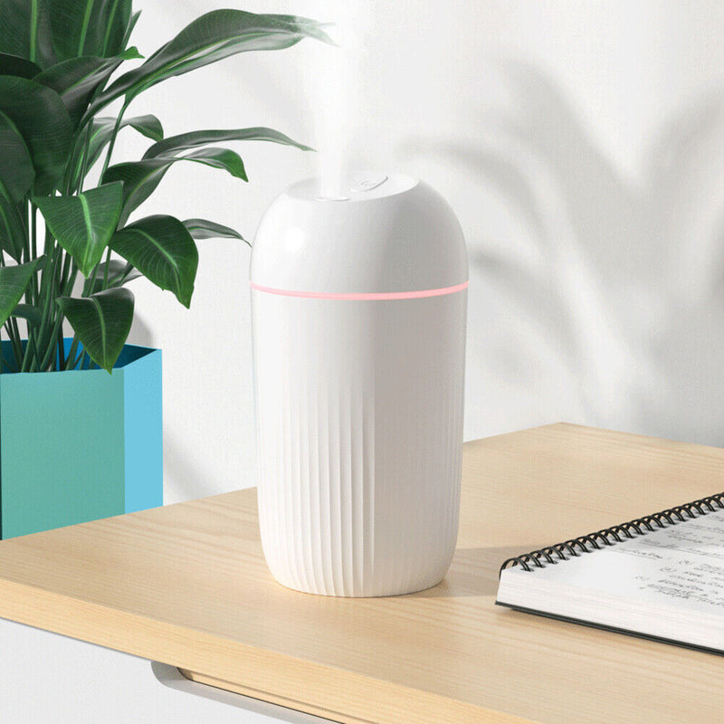 Multifunctional USB Air Humidifier Mini Ultrasonic Home Mist Maker (White)