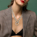 Women Heart Thick Pendant Choker Street Hip Hop Ladies Clavicle Chain Jewelry