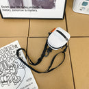 Nylon Crossbody Bag Men Women Street Hip Hop Zip Small Phone Packs (White)