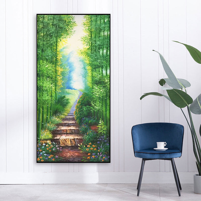 Full Round Diamond Painting 5D Bamboo Forest Path DIY Decoration Handwork Gifts
