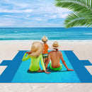 Beach Blanket Big Sand Free Mat Quick Drying Waterproof (Royal Blue&Grey) Newly