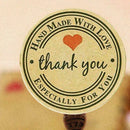 500pcs/Roll Hand made with Love Thank you Stickers Scrapbook Lables C L6C0 U5E3