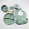 6pcs Silicone Baby Feeding Set Anti Slip Baby Food Accessories Cutlery Set