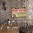 Man Cave Sheet Metal Drawing Metal Painting Tin Wall Home Poster Bedroom Sign