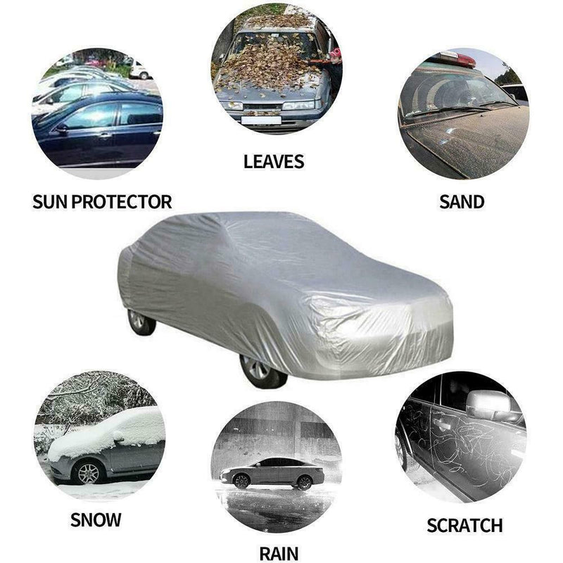Car Full Cover Waterproof UV Dust Rain Resistant Fit XL For Large Cars,Size B6G6