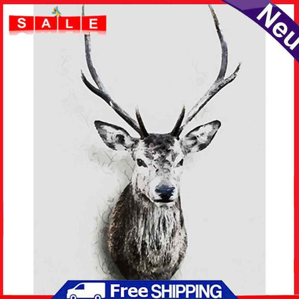 Painting By Numbers DIY Deer Hand Painted Canvas Oil Wall Art Picture Craft Kit
