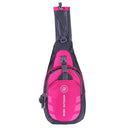 Chest Bag Outdoor Sport Travel Shoulder Sling Backpack Pouch(Rose Red)