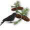Halloween Black Feathered Crows Realistic Black Birds Ravens Props.