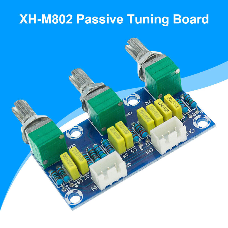 XH-M802 Passive Preamplifier Tone Board HiFi Treble Bass Volume Control Mod
