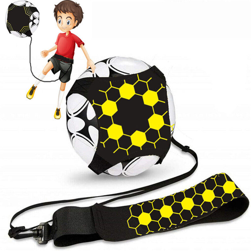 Adjustable Soccer Juggle Band Football Kick Trainer Solo Practice Elastic Bel