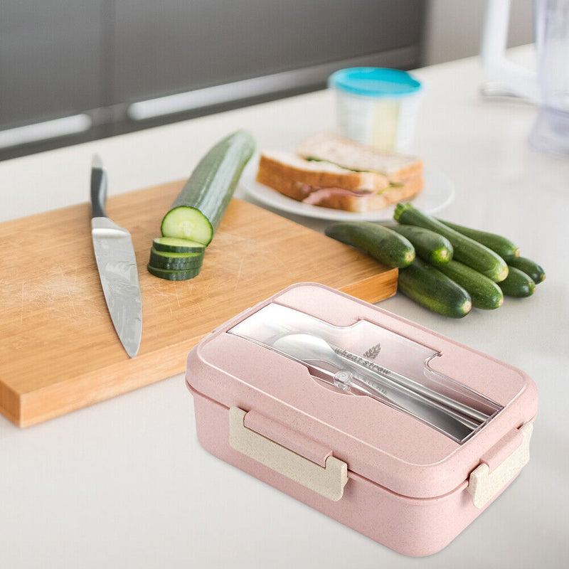 Microwave Lunch Containers Box with Compartments Bento Food Storage for Office