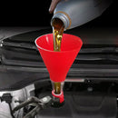 Engine Oil Filling Set Universal Oil Funnel with Adjustable Width Holding Clamp