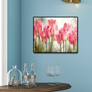 Oil Painting By Numbers Pink Roses Acrylic Paints Canvas Coloring Pictures