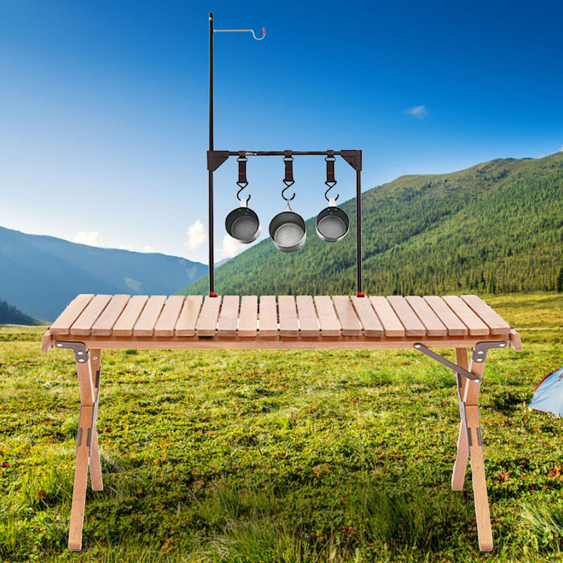 Lantern Post Pole - Hanging Light Stand Holder Hanger for Camping Fishing P