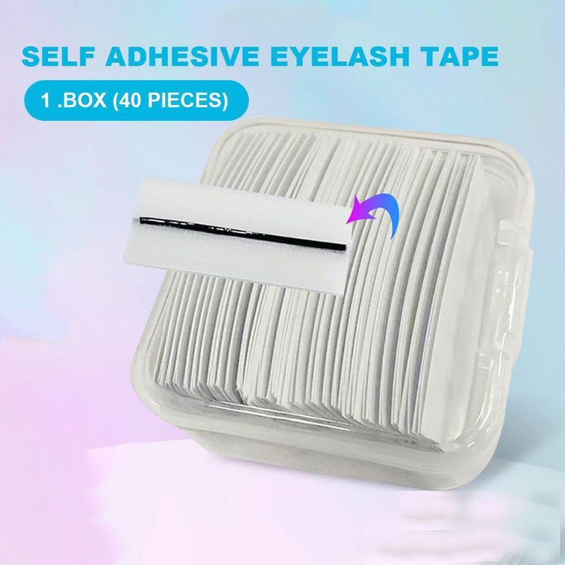 Reusable Self-Adhesive Glue-Free Eyelash Glue Strip False Lash Tape (40pcs)