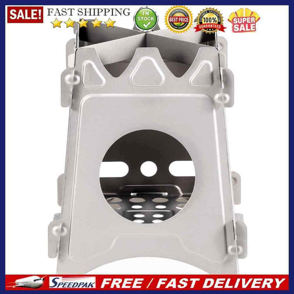 Portable Stainless Steel Wood Stove Outdoor Camp Picnic Foldable Burning Co