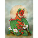 Orange Flying Dinosaur Diamond Painting 5D DIY Special Shape Partial Drill (KA465