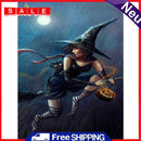 5D DIY Diamond Painting Witch Full Drill Rhinestone Mosaic Art Picture for Home