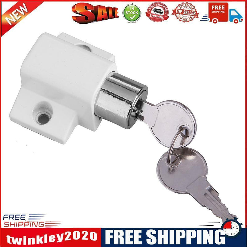 Zinc Alloy Child Safety Sliding Window Restrictor Press Lock with 2 Keys