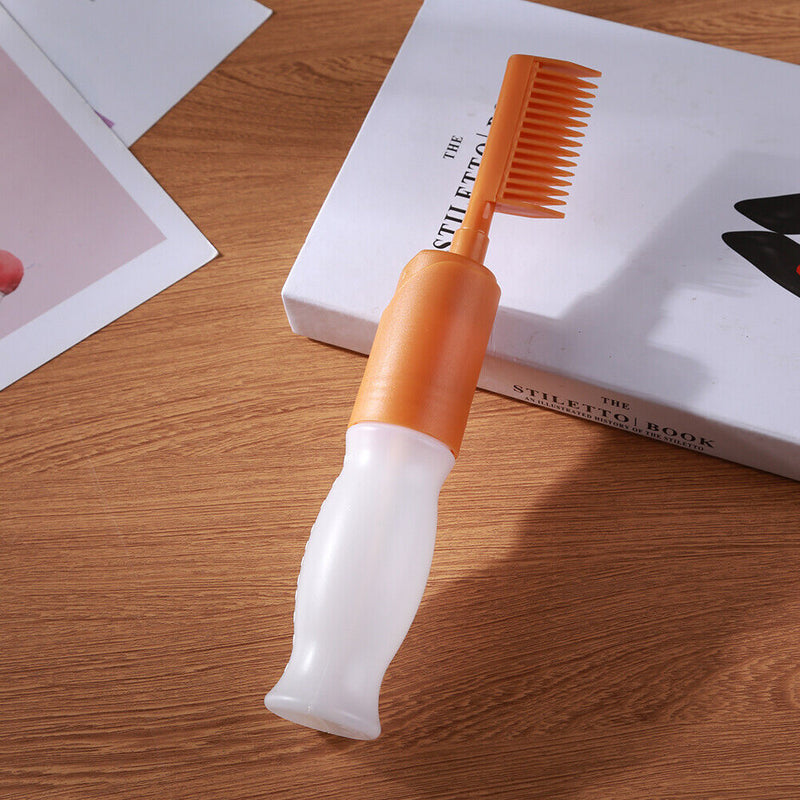 Portable Empty Hair Dye Applicator Brush Bottle with Comb Teeth Styling Tool