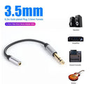 6.35mm 1/4"" Male to 3.5mm 1/8"" Female Audio Adapter Cable for Amplifier