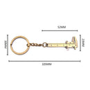 Zinc Alloy Vernier Caliper Key Chain Slide Ruler Key Ring Charm Gauging Tools