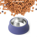 Stainless Steel Detachable Food Bowl Roman Column Puppy Water Bowl Dish Feede