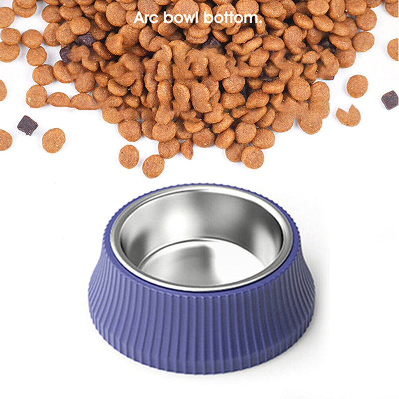 Stainless Steel Detachable Food Bowl Roman Column Puppy Water Bowl Dish Feede