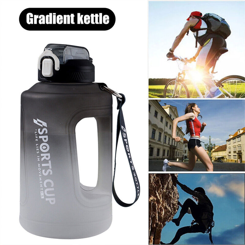 Sports Water Bottle Outdoor Fitness Travel Leakproof Frosted Cups (Black) Newly