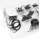 75pcs/Set High Carbon Fishing Rod Guides Ceramic Black Steel Ring Surf Casting A