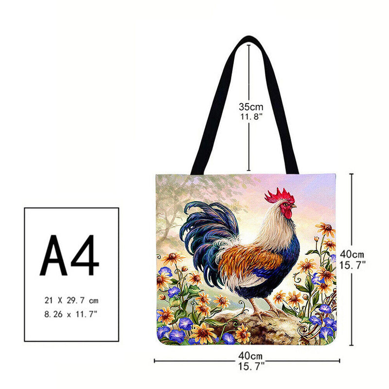 "The Dragon Good Rooster" Printed Shopping Bag (40 x 40 cm)