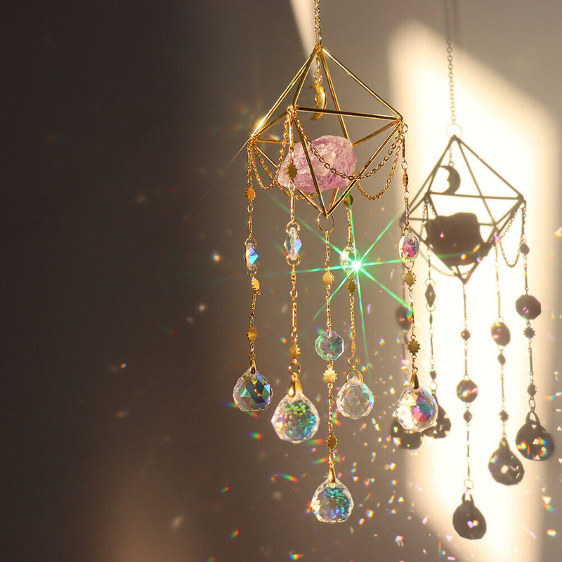 Crystal Wind Chimes Wall Window Door Hanging Ornaments Room Garden Home Decor