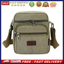 3pcs Men Canvas Zip Casual Travel Crossbody Shoulder Bag(Army Green)