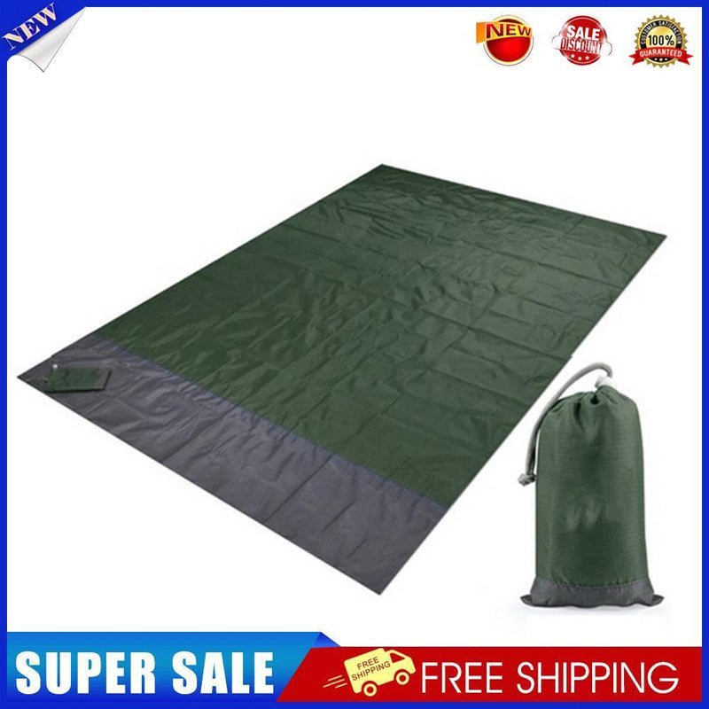 Waterproof Mat Foldable Picnic Beach Sitting Pad Kit (Dark Green 140x200cm)